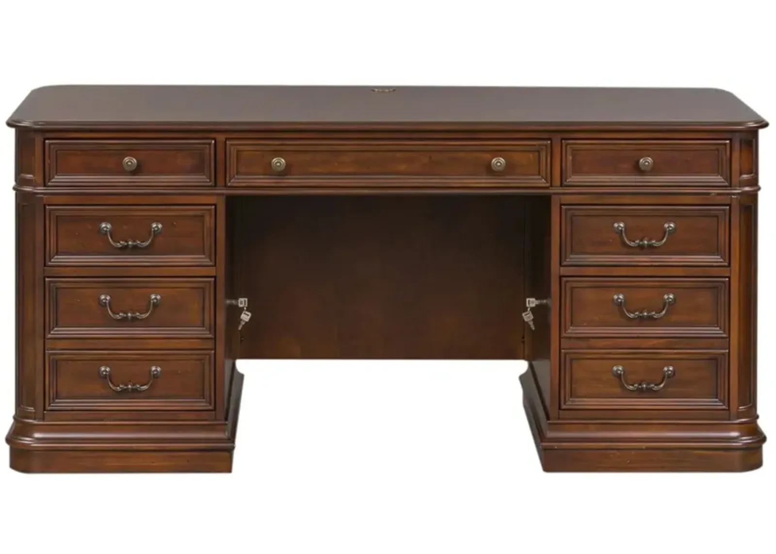 Brayton Manor Executive Desk in Dark Brown by Liberty Furniture