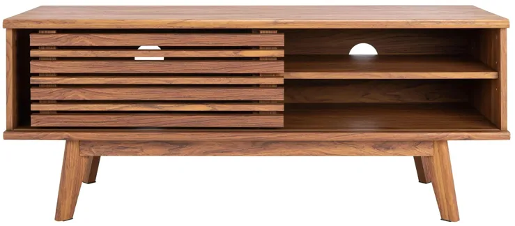 Aurelio Media Stand in Walnut by Safavieh