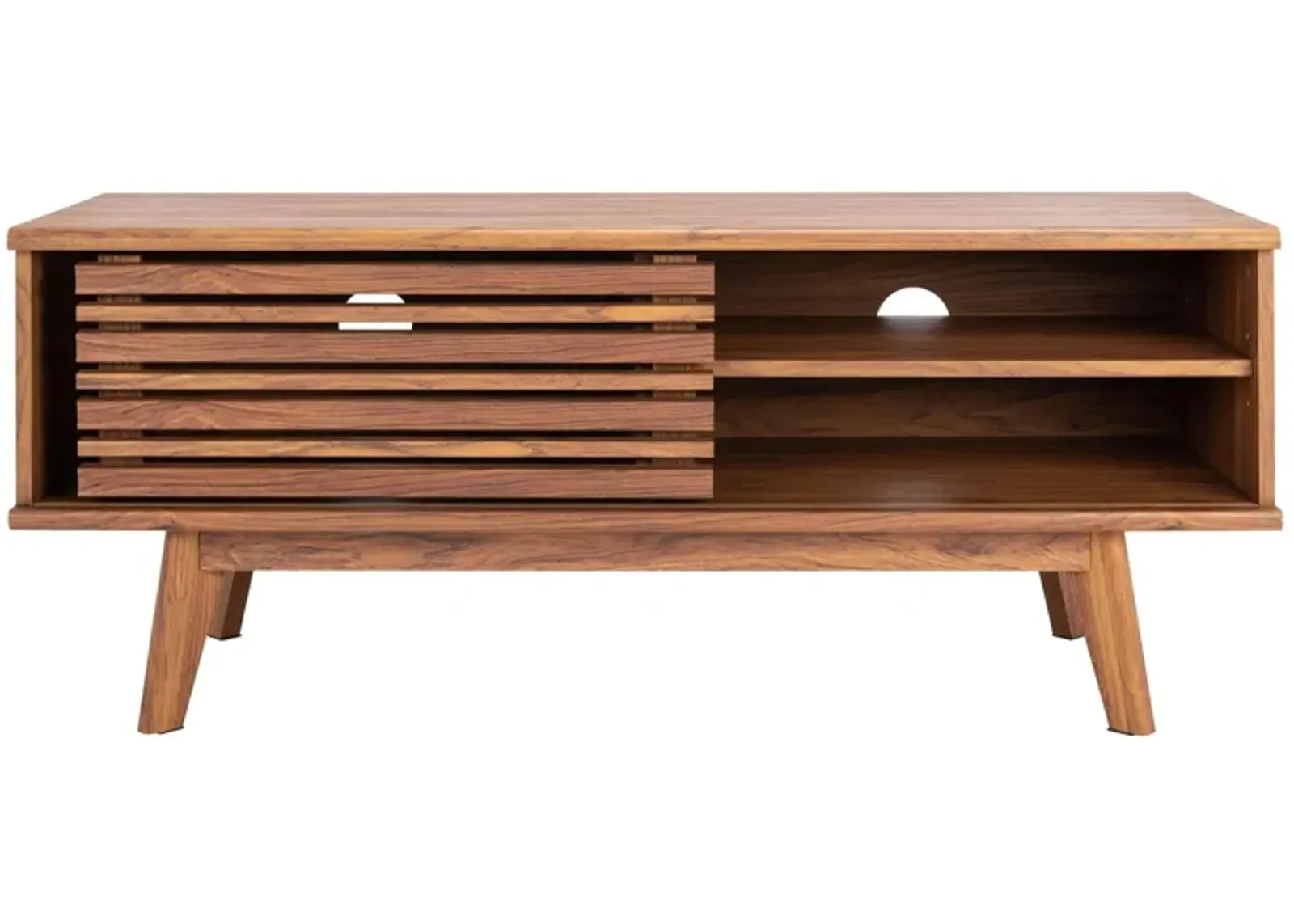 Aurelio Media Stand in Walnut by Safavieh