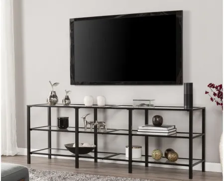Piedmont Metal/Glass Tv Stand in Black by SEI Furniture