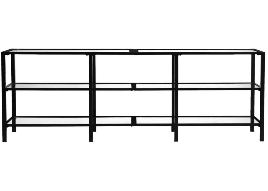 Piedmont Metal/Glass Tv Stand in Black by SEI Furniture