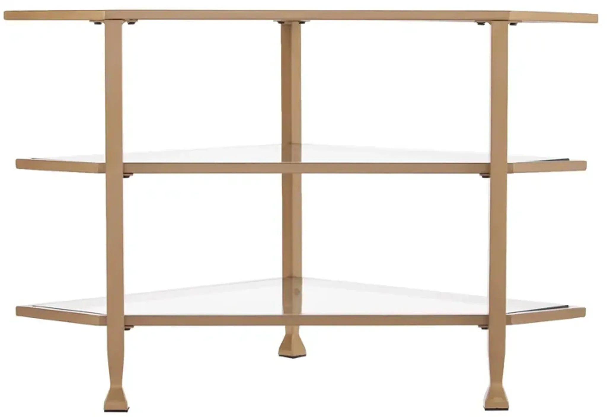 Bexley Metalglass Corner Tv Stand Raymour And Flanigan | Furniture.com