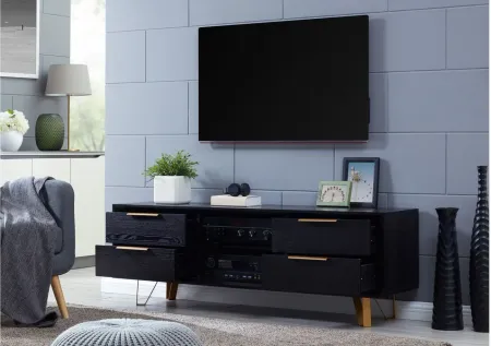 Blaise Tv/Media Stand in Black by SEI Furniture
