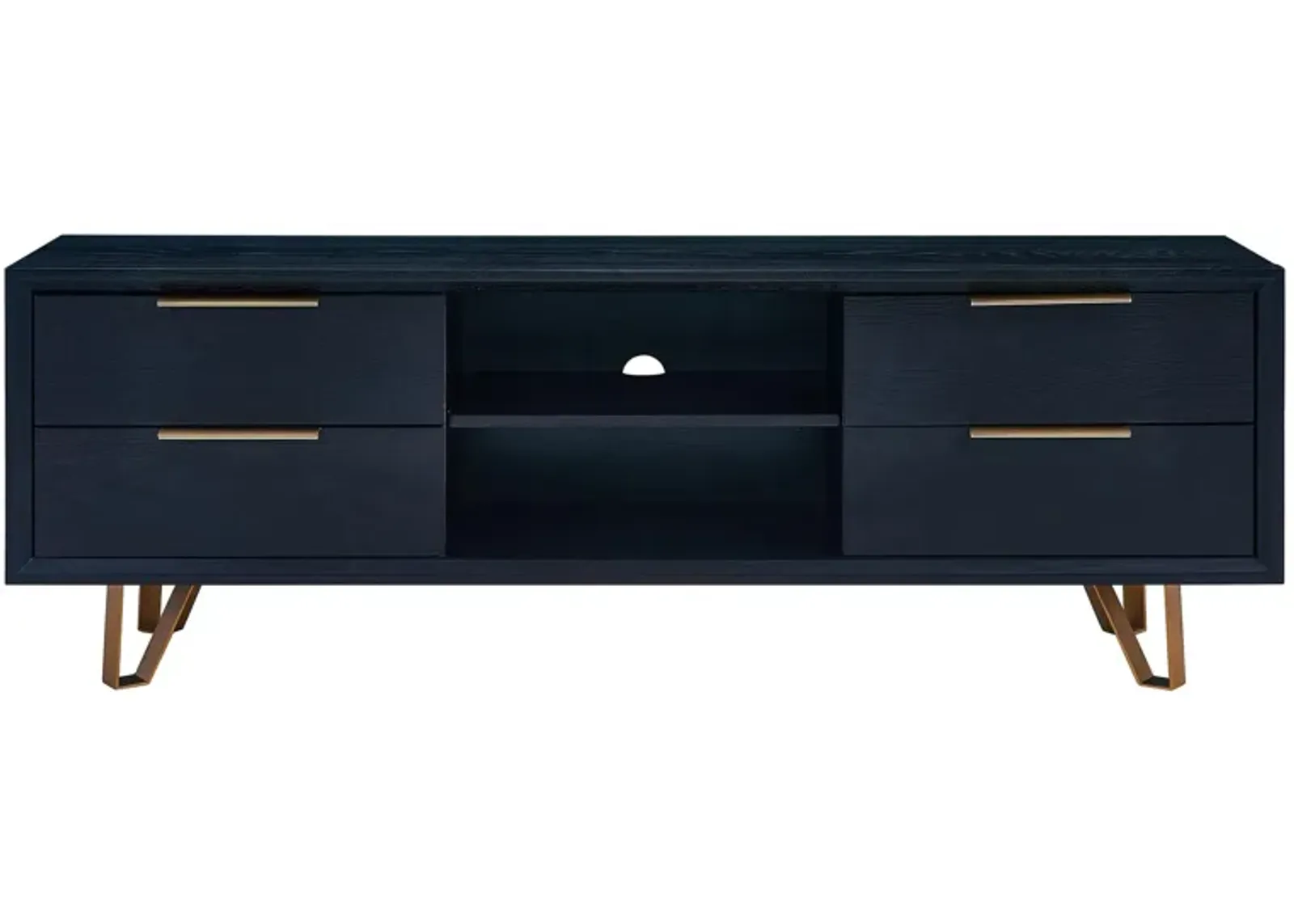 Blaise Tv/Media Stand in Black by SEI Furniture