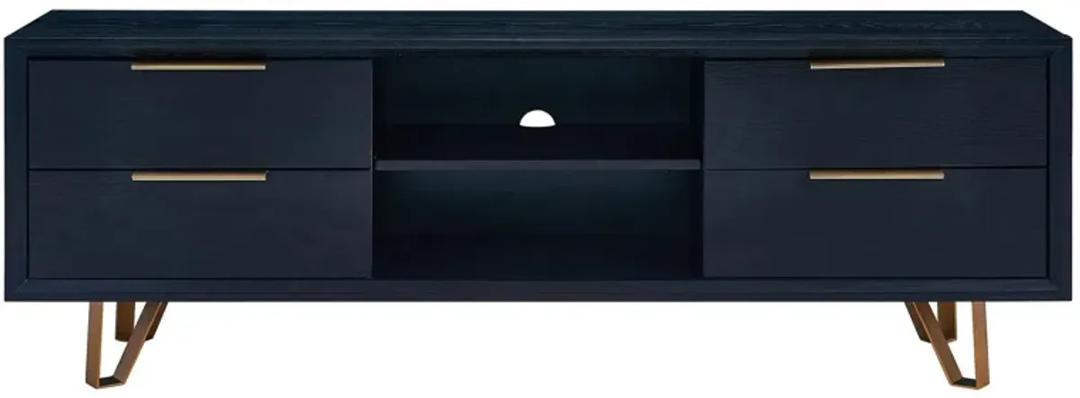 Blaise Tv/Media Stand in Black by SEI Furniture