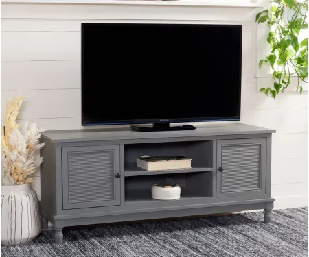 Ryder Media Stand in Distressed Gray by Safavieh