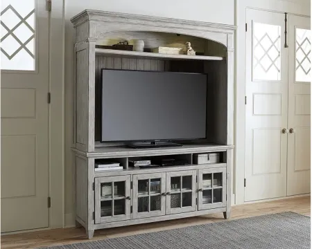 Magnolia Park 2-pc. Entertainment Center in Two Tone White/Brown by Liberty Furniture