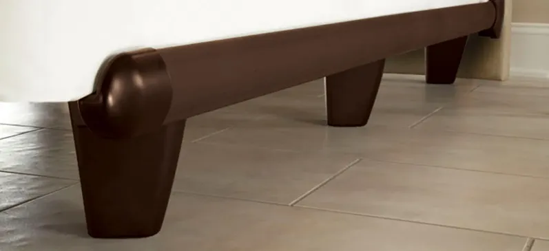 emBrace Bed Frame w/ Glides in Brown by Knickerbocker