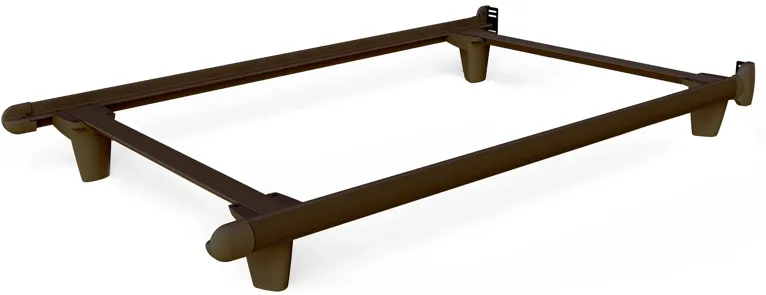 emBrace Bed Frame w/ Glides in Brown by Knickerbocker