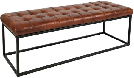 Global Furniture Archive Leather Bench in Brown / Saddle by Jofran
