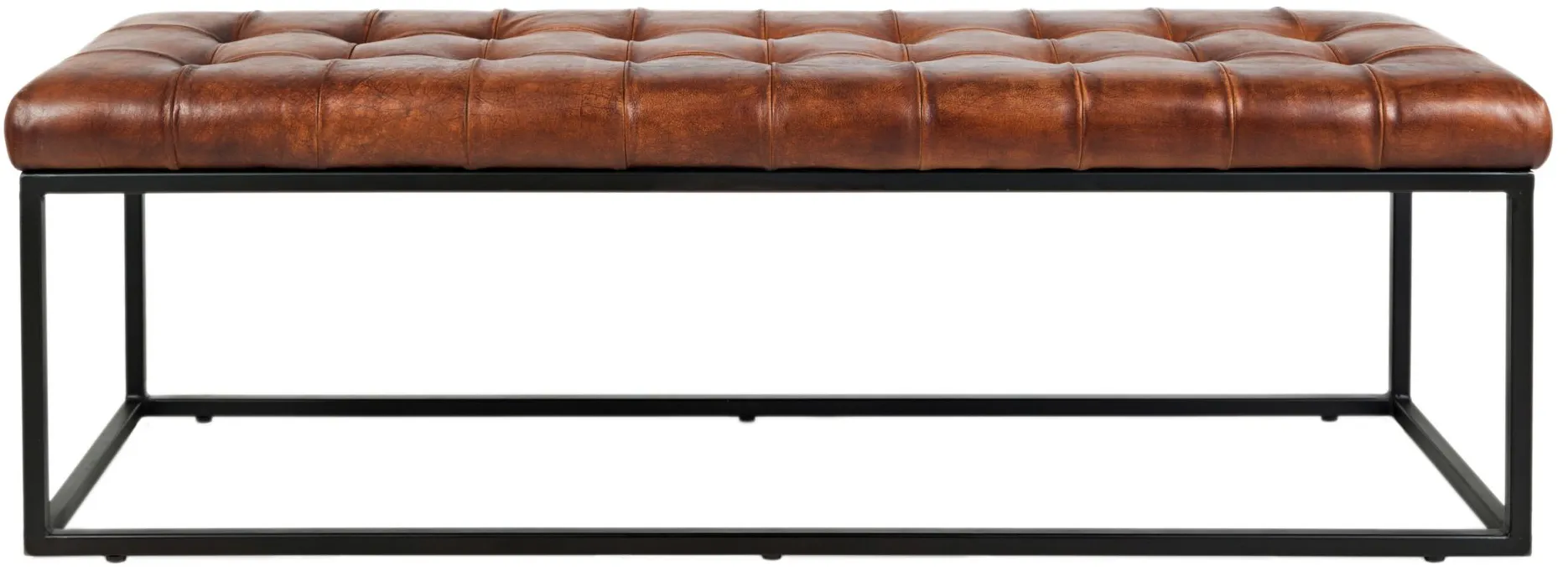 Global Furniture Archive Leather Bench in Brown / Saddle by Jofran
