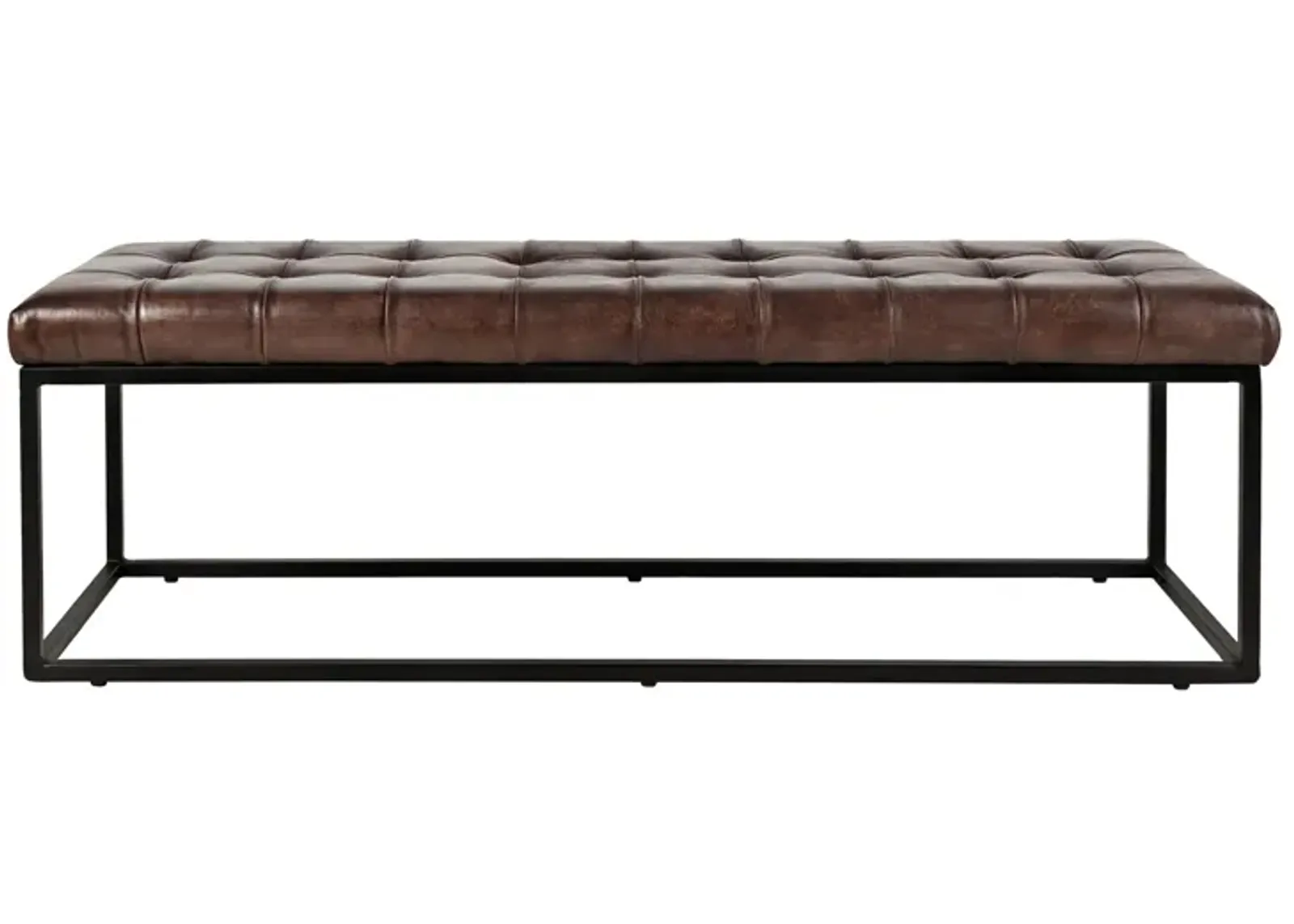 Global Furniture Archive Leather Bench in Brown / Dark Sienna by Jofran