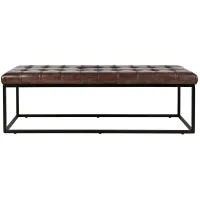 Global Furniture Archive Leather Bench in Brown / Dark Sienna by Jofran