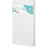 Oxford Baby Dreams Dual Stage 6" Standard Crib & Toddler Mattress with Cool Gel Foam in White by M DESIGN VILLAGE