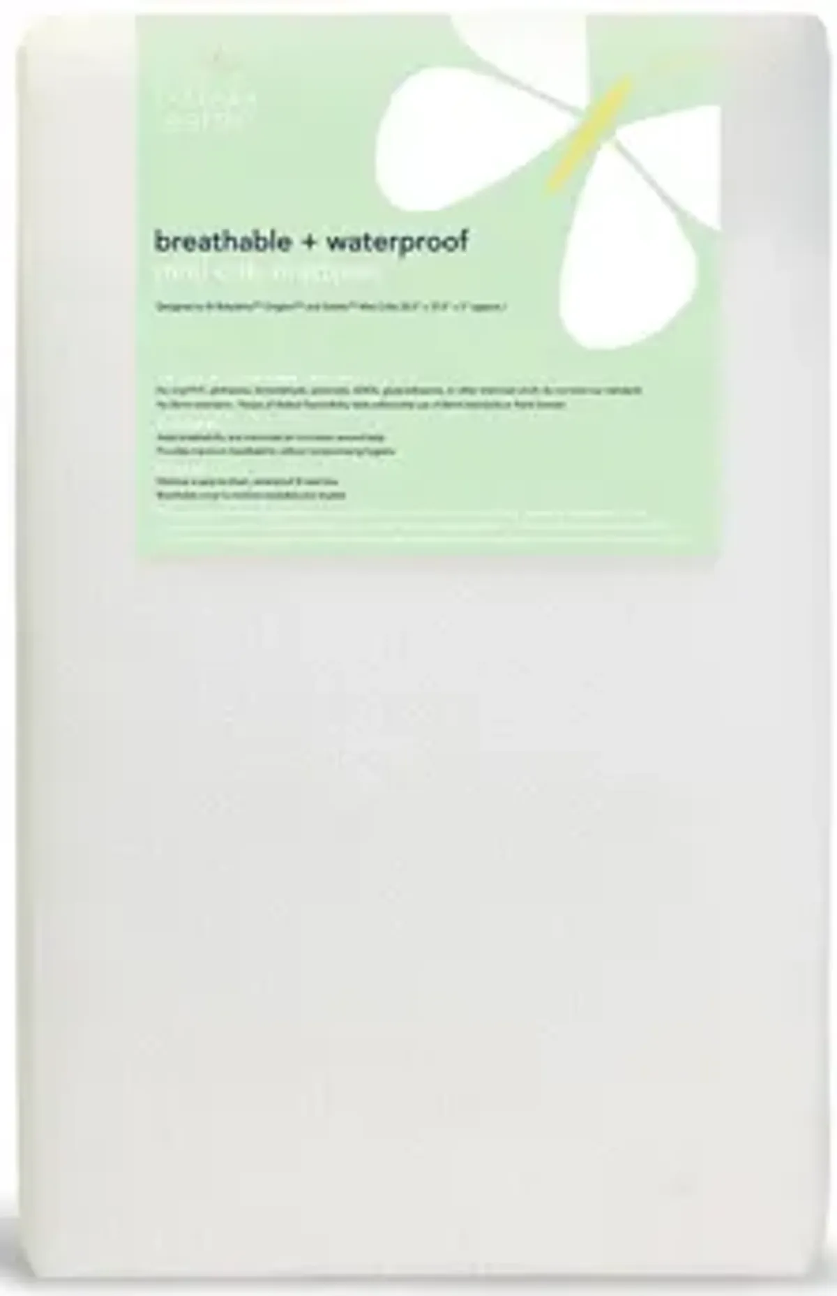 Lullaby Earth Breathe Safe Mini Crib Mattress in White by Naturepedic