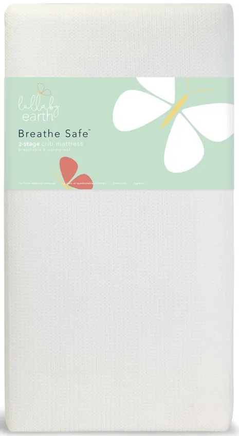 Lullaby Earth Breathe Safe 2-Stage Crib Mattress in Natural by Naturepedic