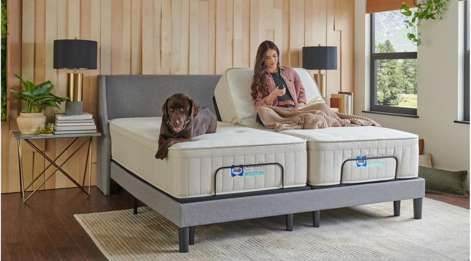 Sealy Naturals Firm Hybrid Mattress - Split Cal King Set Mattress