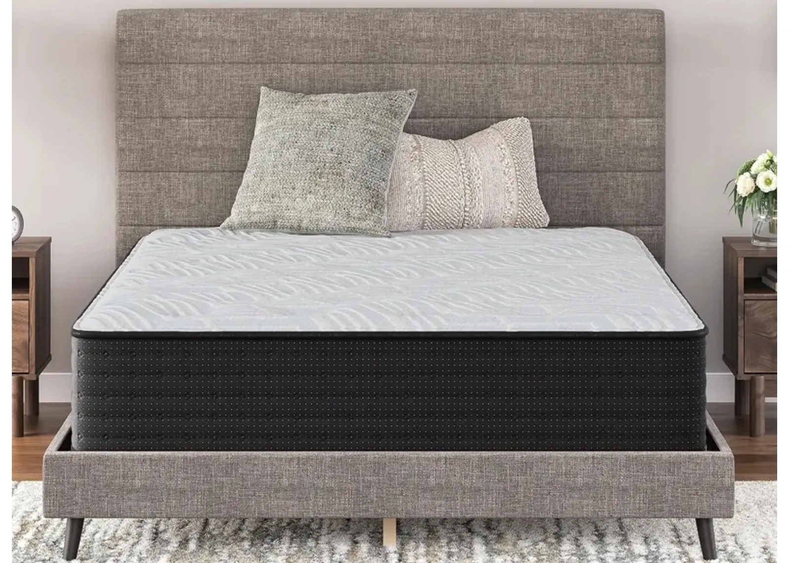 Palisades Plush Mattress in Gray/Blue by Ashley Furniture