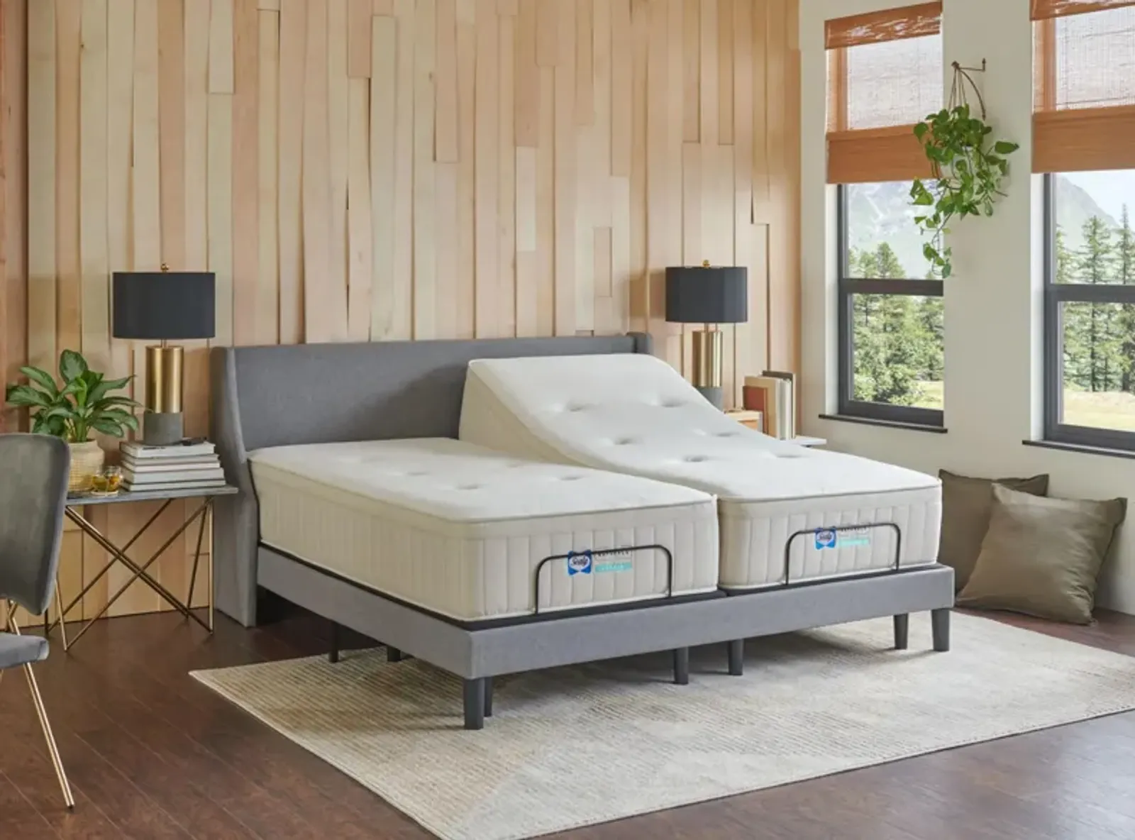 Sealy Naturals Firm Hybrid Mattress - Split King Set