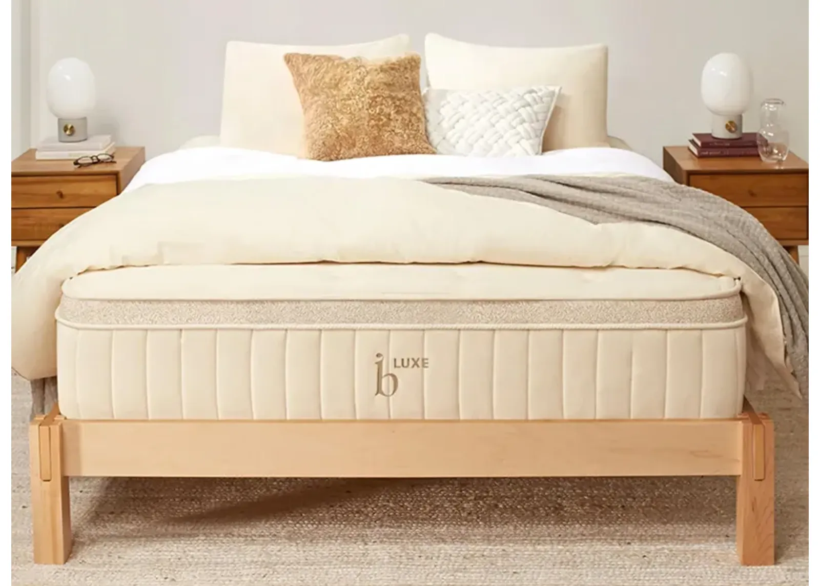 Birch Luxe Natural Mattress in Natural by Helix Sleep