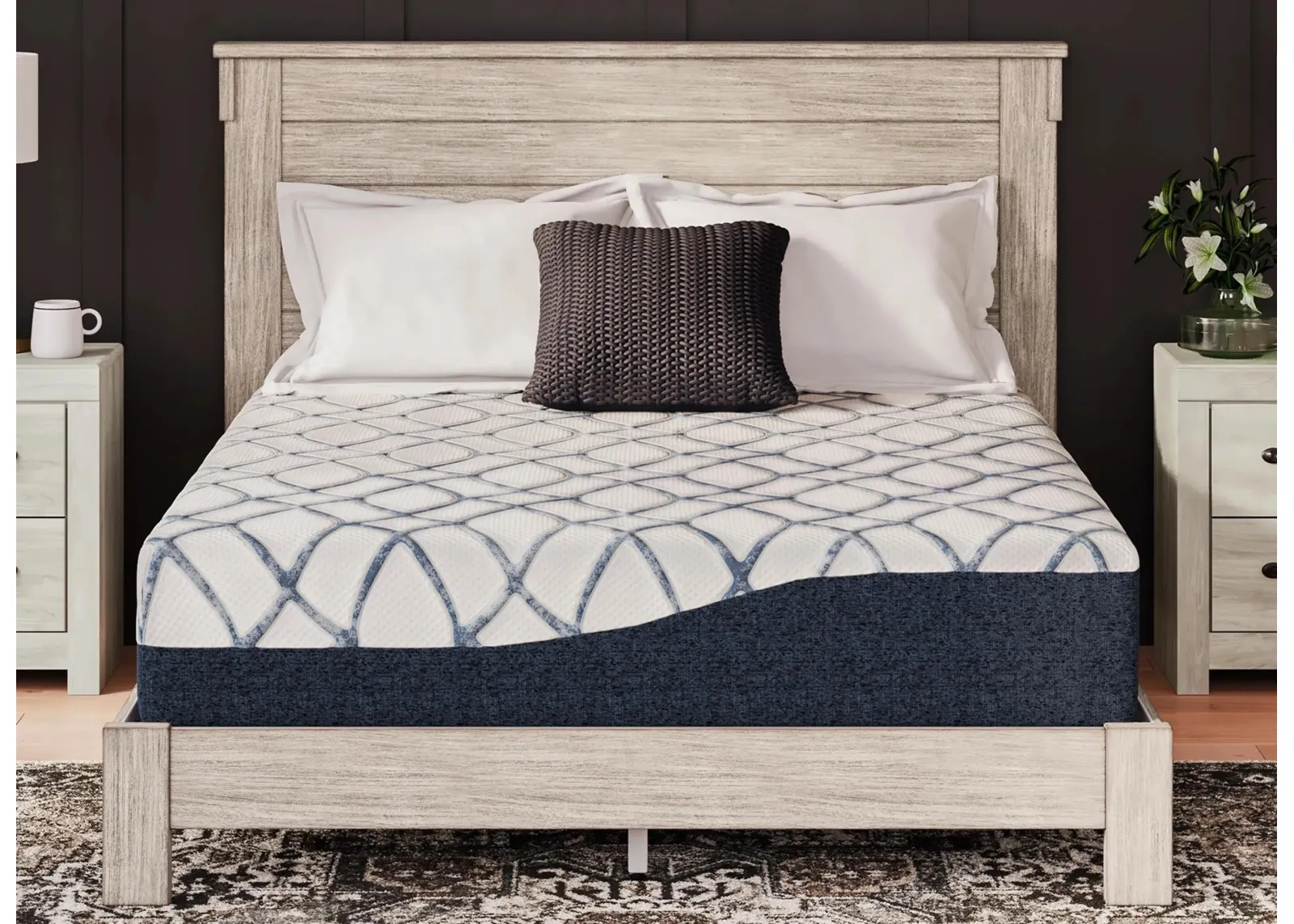 Chime Elite 2.0 Mattress in White/Blue by Ashley Furniture