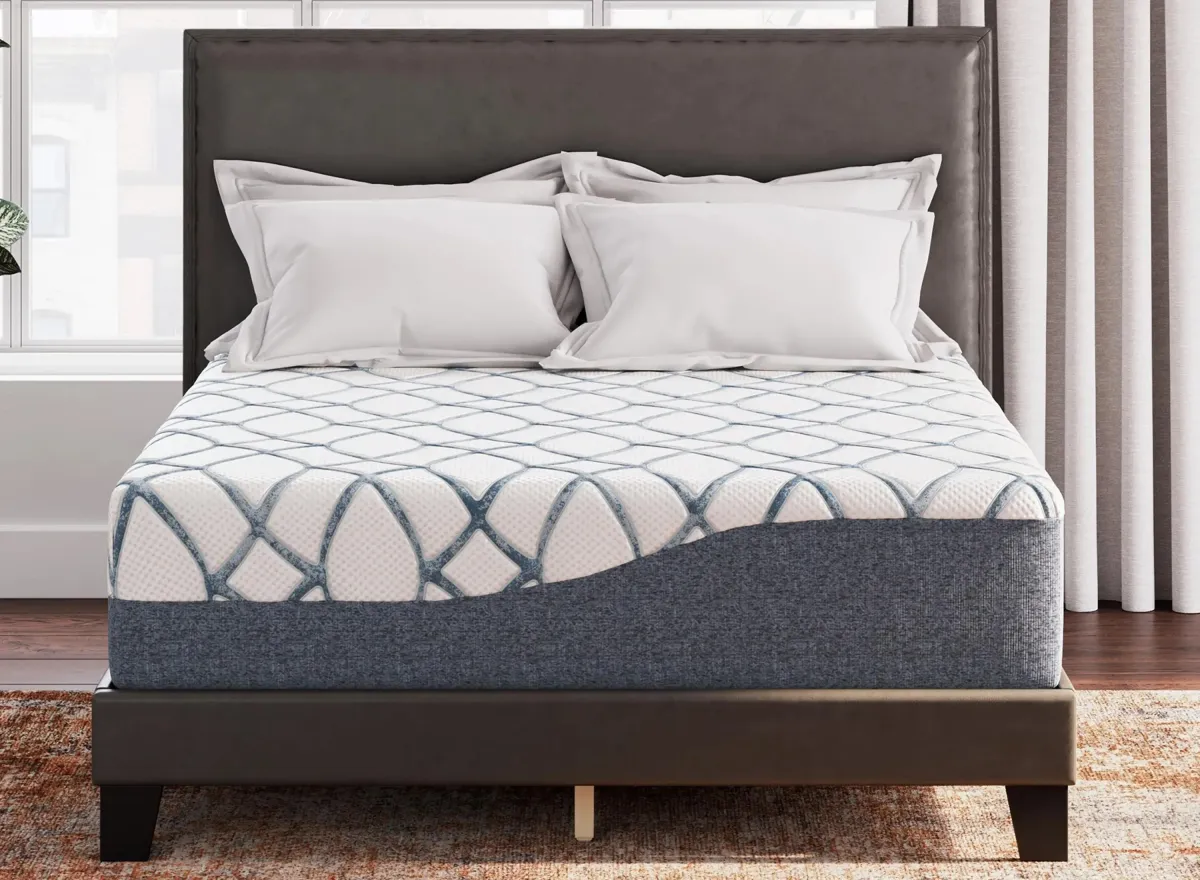 Chime Elite 2.0 Mattress in White/Blue by Ashley Furniture