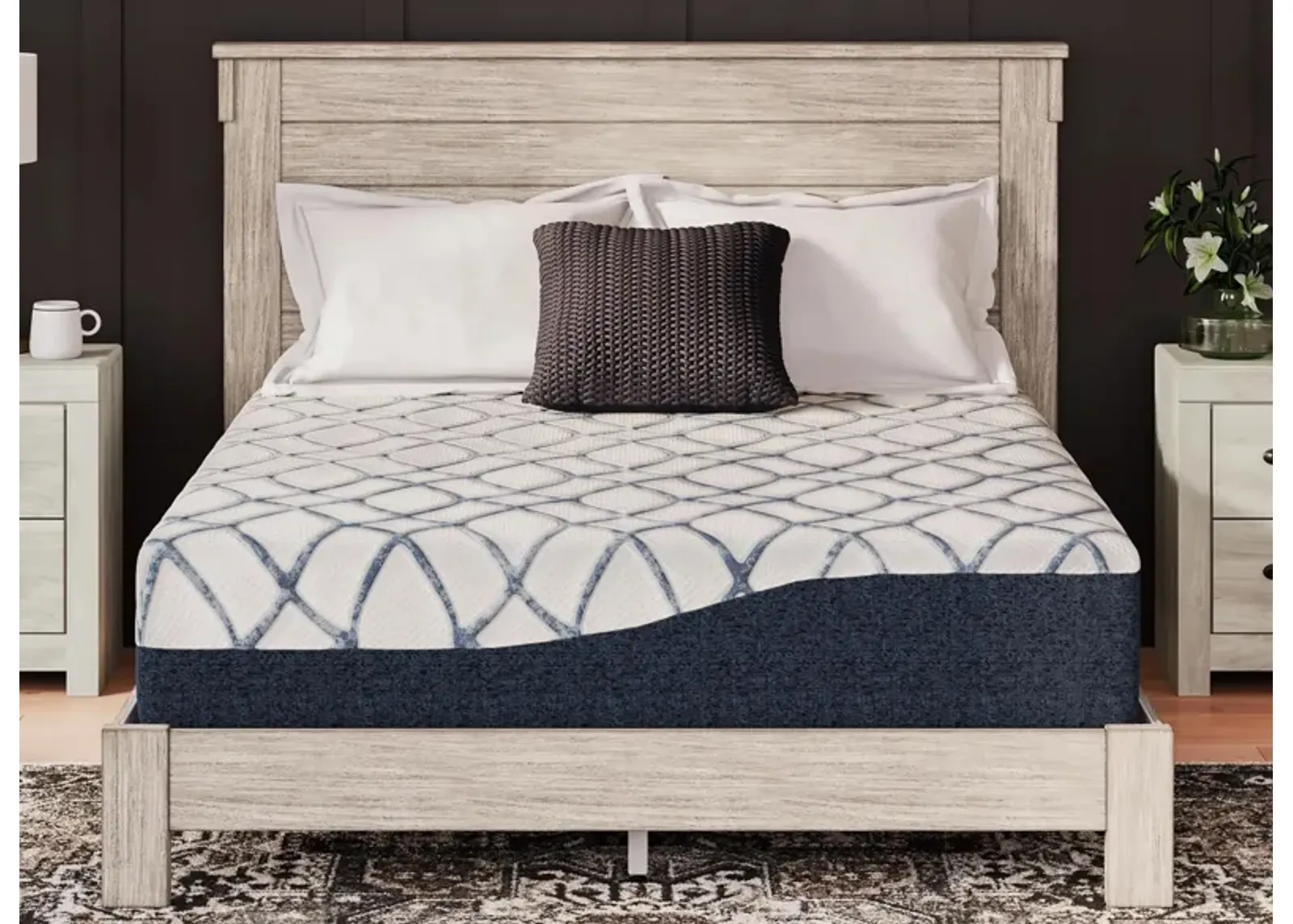 Chime Elite 2.0 Mattress in White/Blue by Ashley Furniture