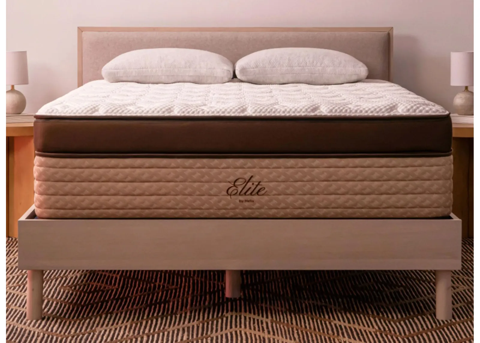 Helix Twilight Elite Firm Mattress in Brown by Helix Sleep