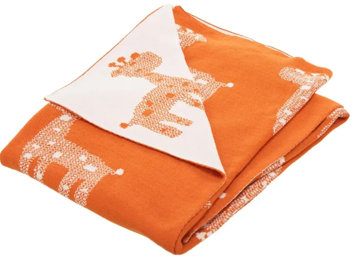 Titan Baby Blanket in Orange by Safavieh