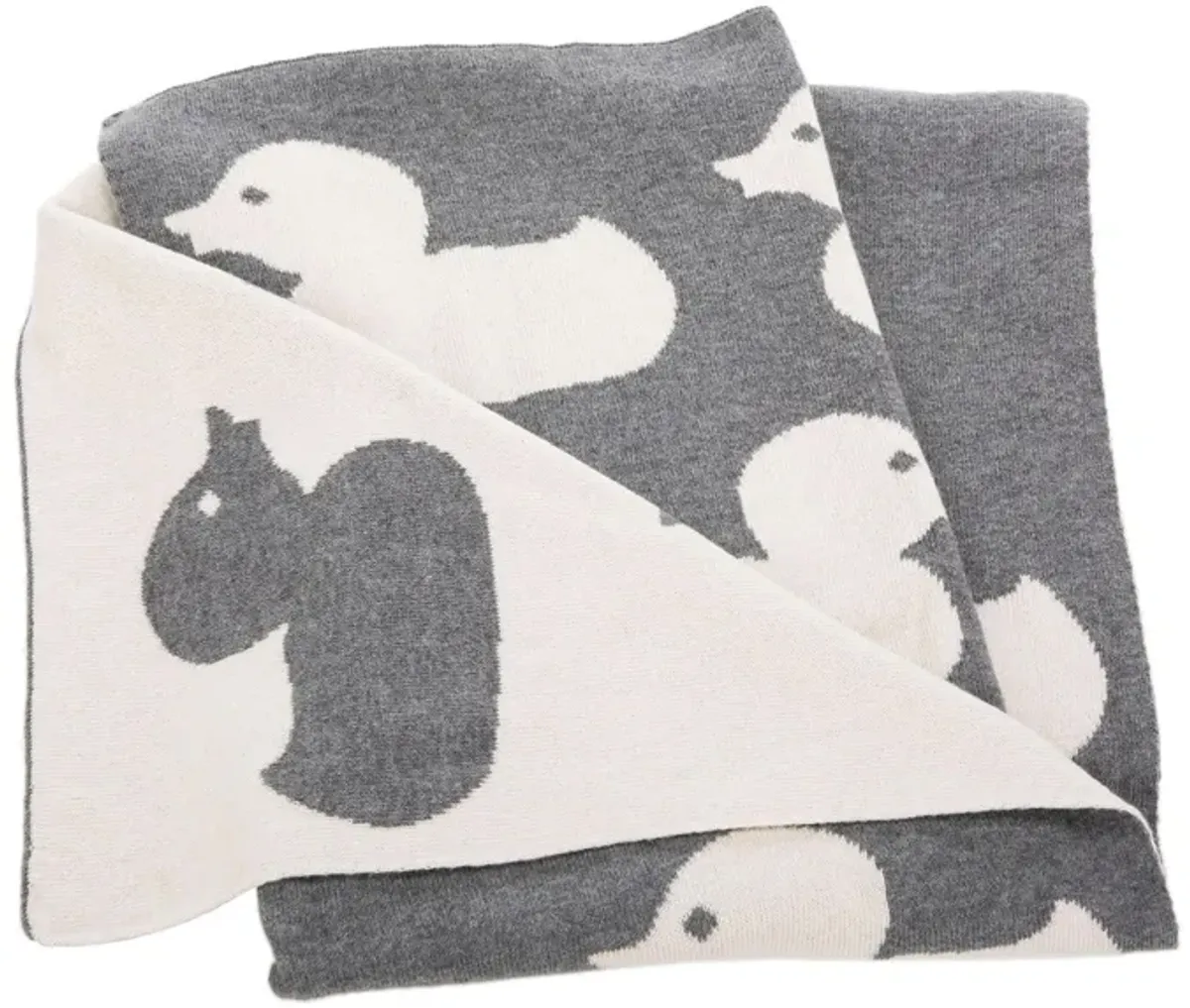 Duckie Baby Blanket in Gray & White by Safavieh