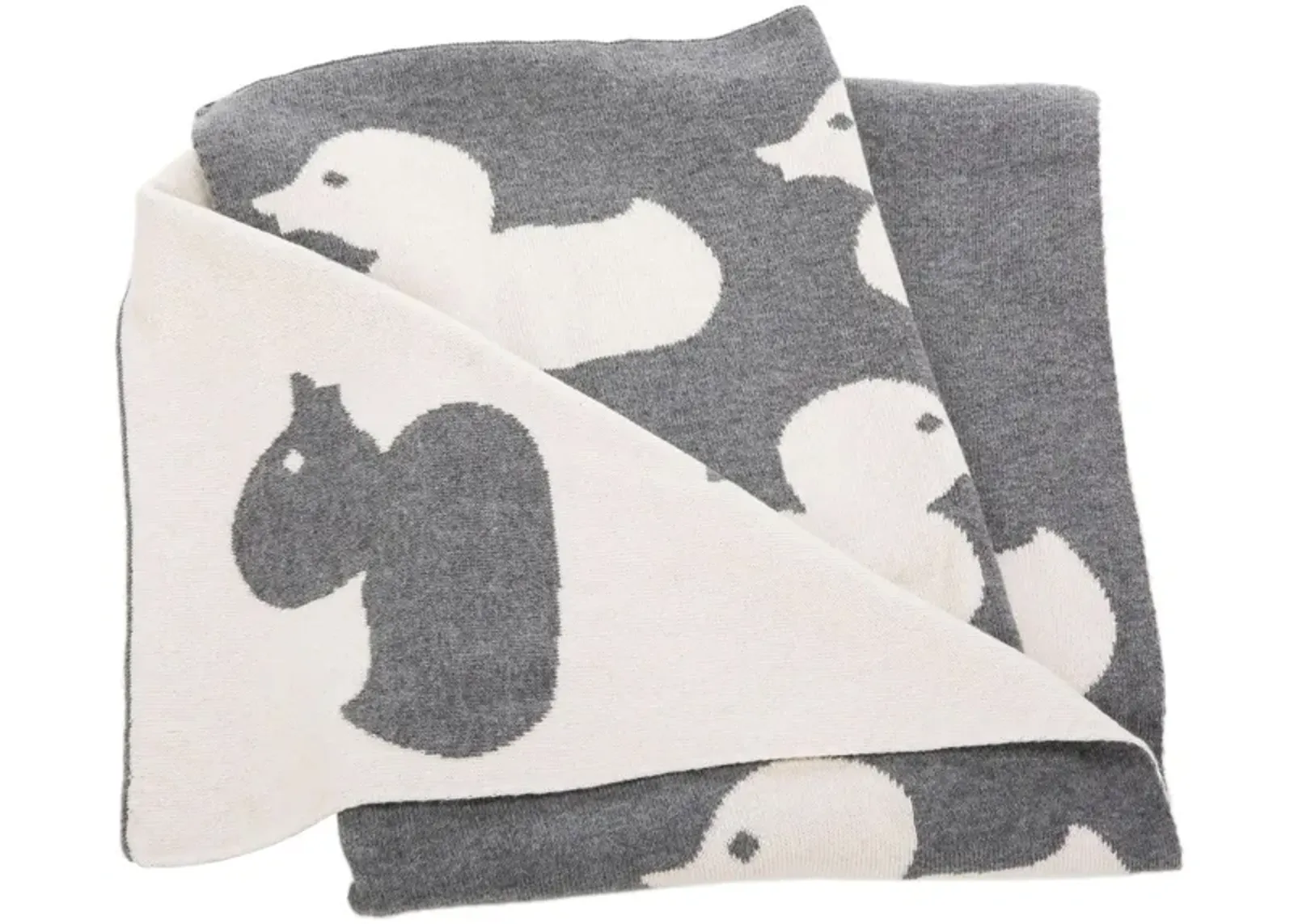 Duckie Baby Blanket in Gray & White by Safavieh