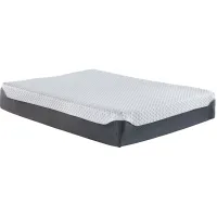 Ashley Sleep Gruve 12 Inch Plush Memory Foam Mattress in White/Gray by Ashley Express