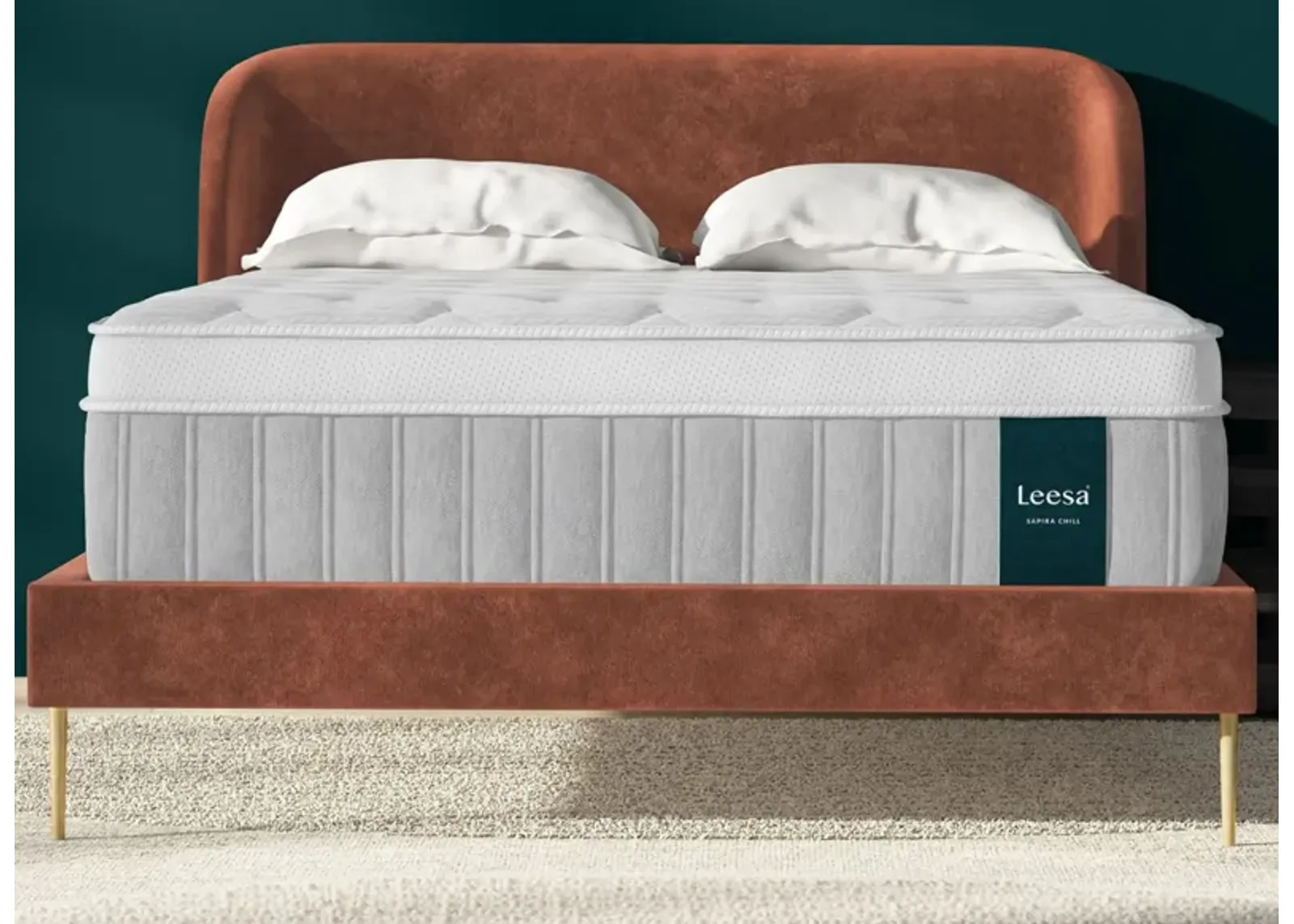 Leesa Sapira Chill Plush Hybrid Mattress in Gray by Helix Sleep