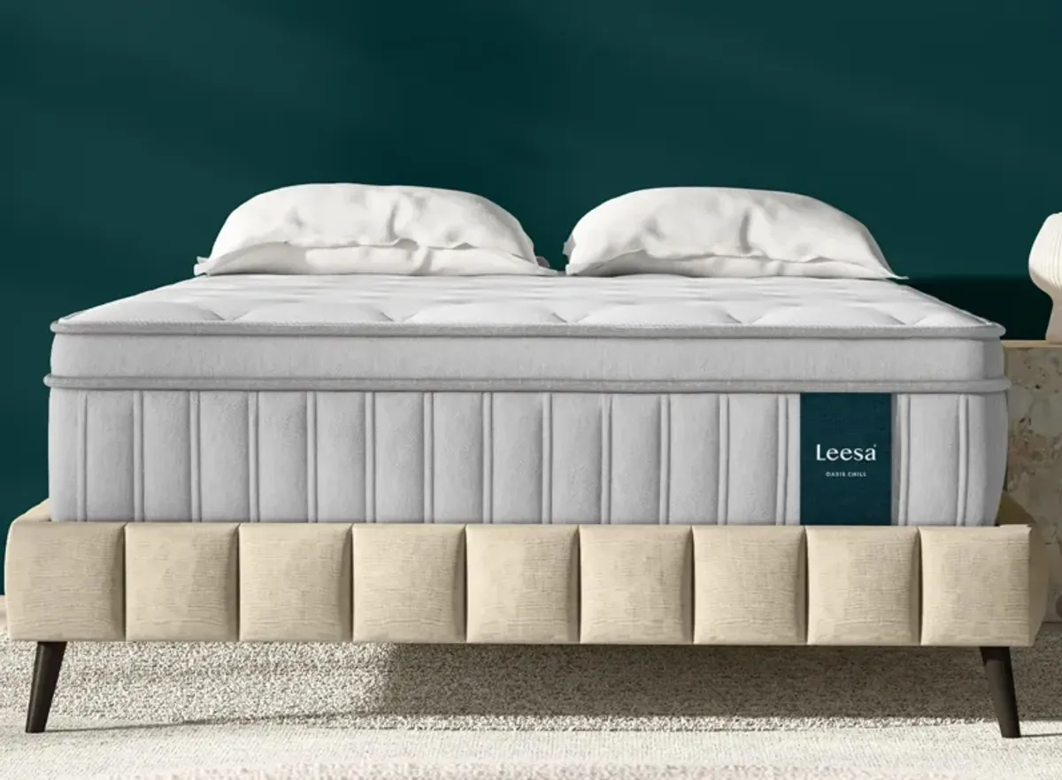 Leesa Oasis Chill Cushion Firm Hybrid Mattress in Gray by Helix Sleep