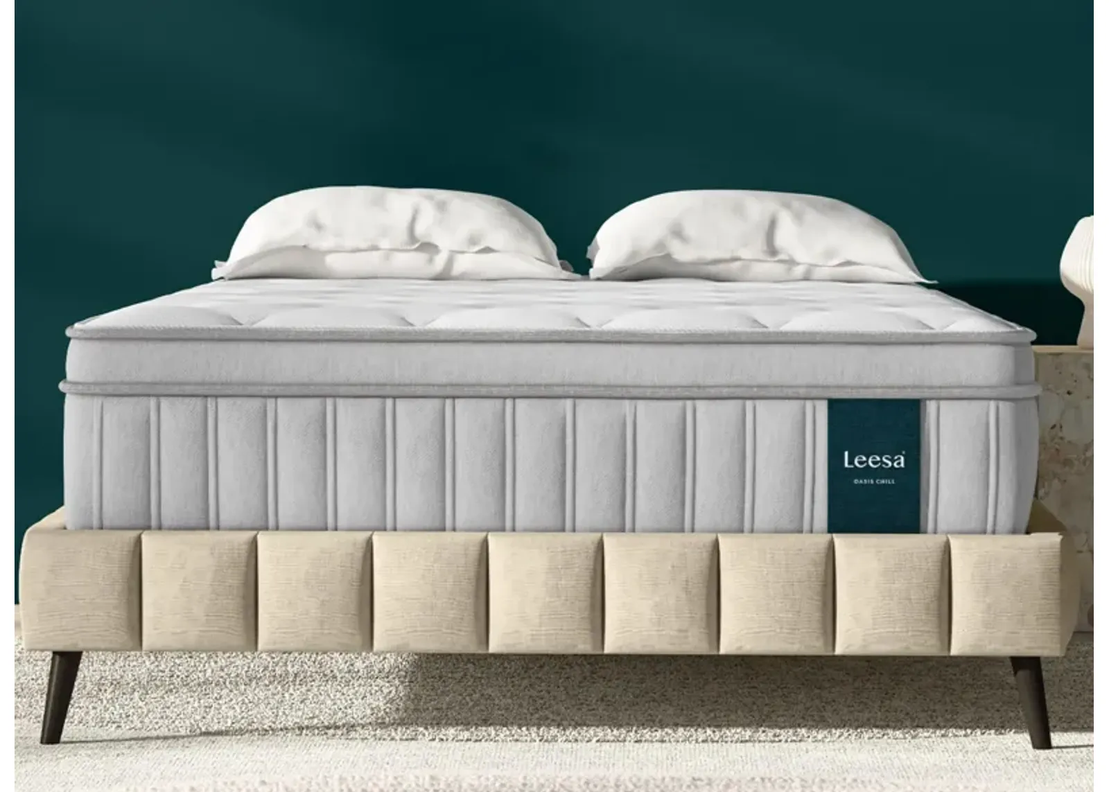 Leesa Oasis Chill Cushion Firm Hybrid Mattress in Gray by Helix Sleep