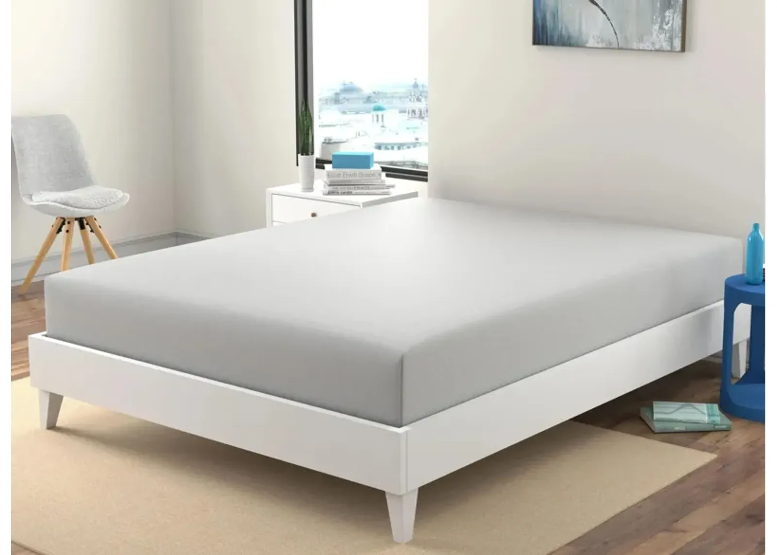 SleepI 10-inch Firm Gel Memory Foam Mattress in a Box in White by Corsicana Bedding