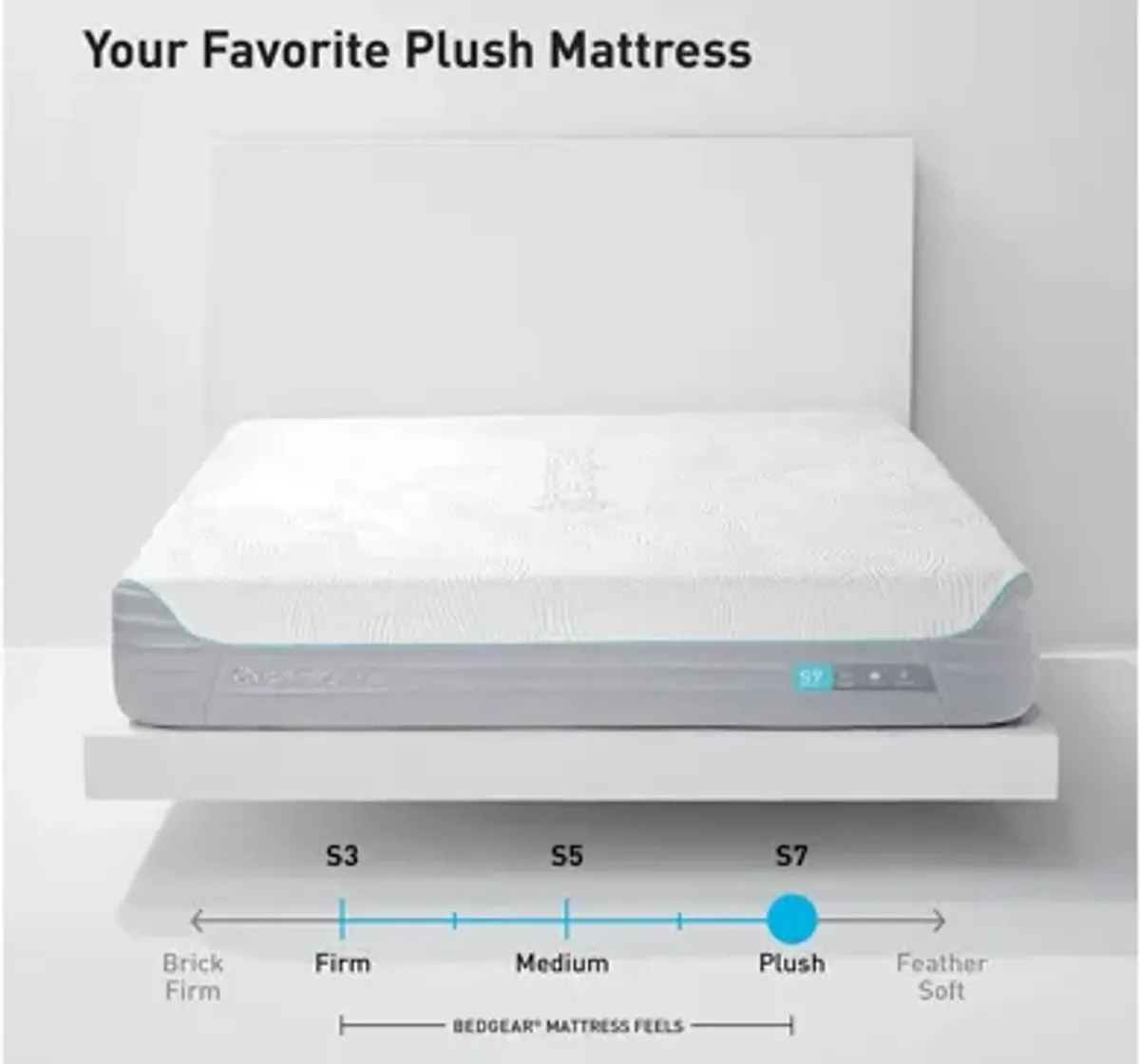 BEDGEAR S7 Plush Memory Foam Mattress