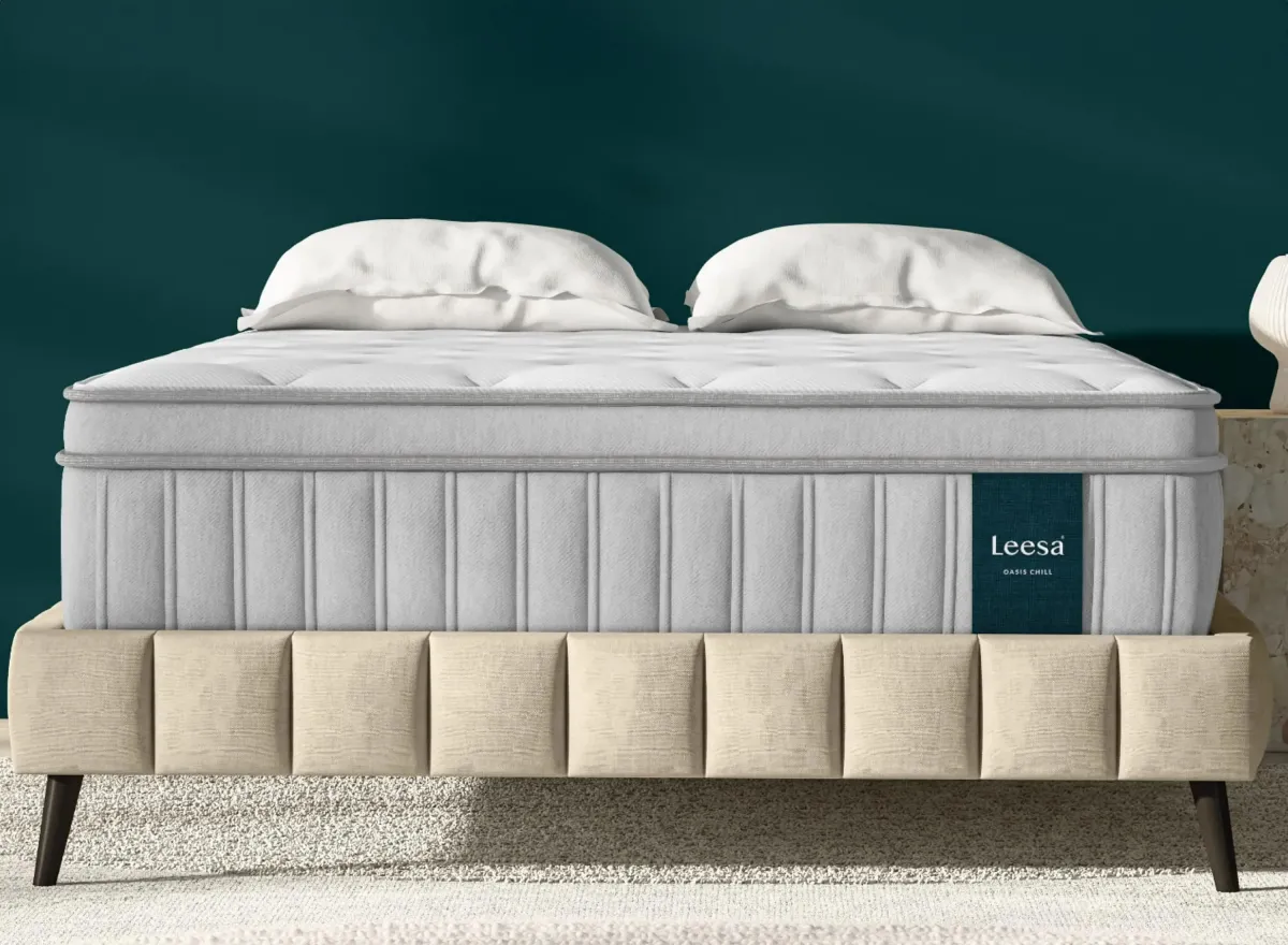 Leesa Oasis Chill Plush Hybrid Mattress in Gray by Helix Sleep