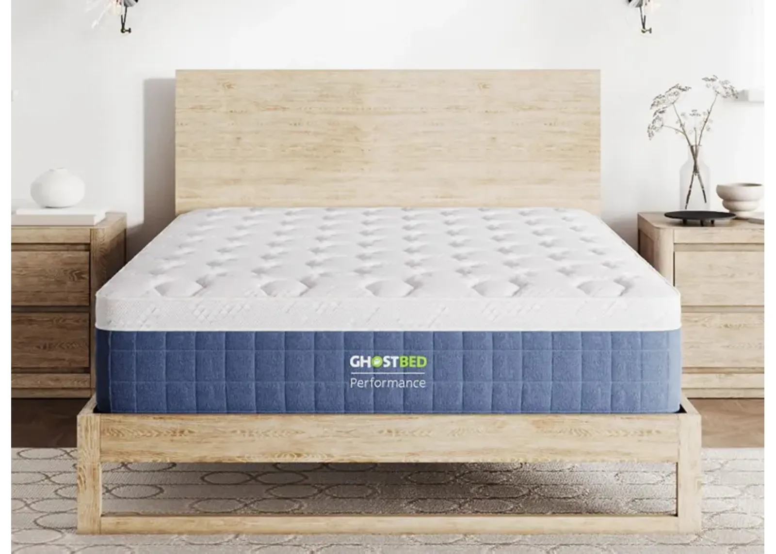 GhostBed 14" Performance Hybrid Mattress in a Box in White by Ghostbed