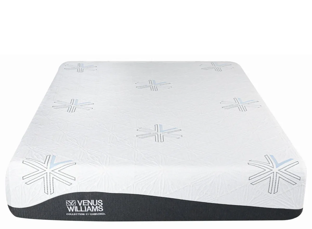 Venus Williams by GhostBed 13" Volley Memory Foam Mattress in a Box in White by Ghostbed