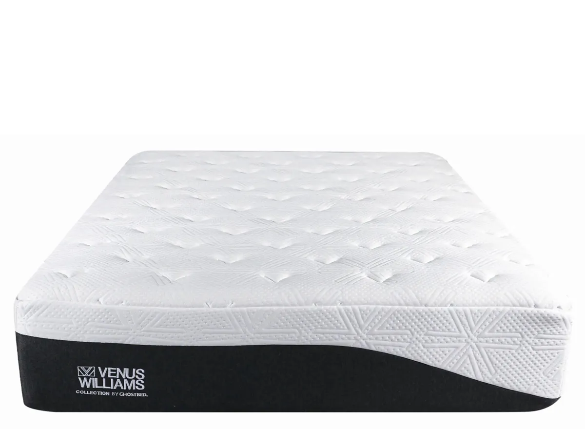 Venus Williams by GhostBed 14" Serve Memory Foam Mattress in a Box in White by Ghostbed