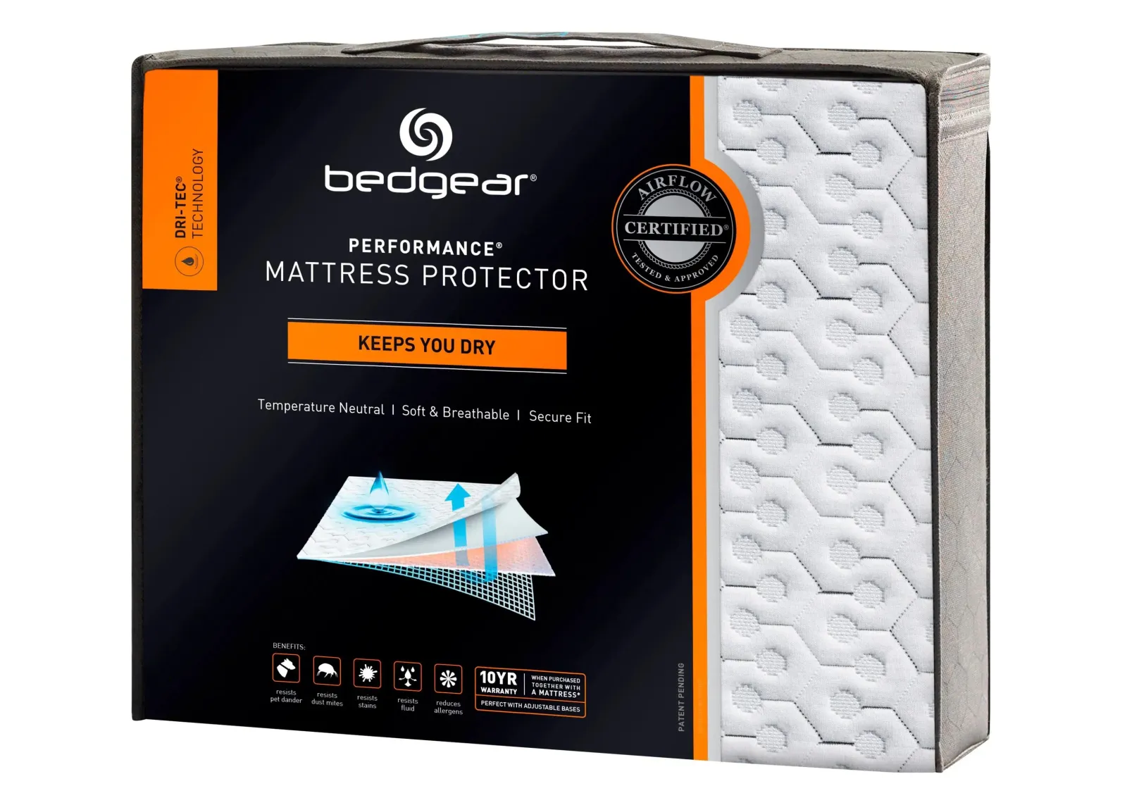 BEDGEAR Dri-Tec Performance® Split Head King Mattress Protector by Bedgear