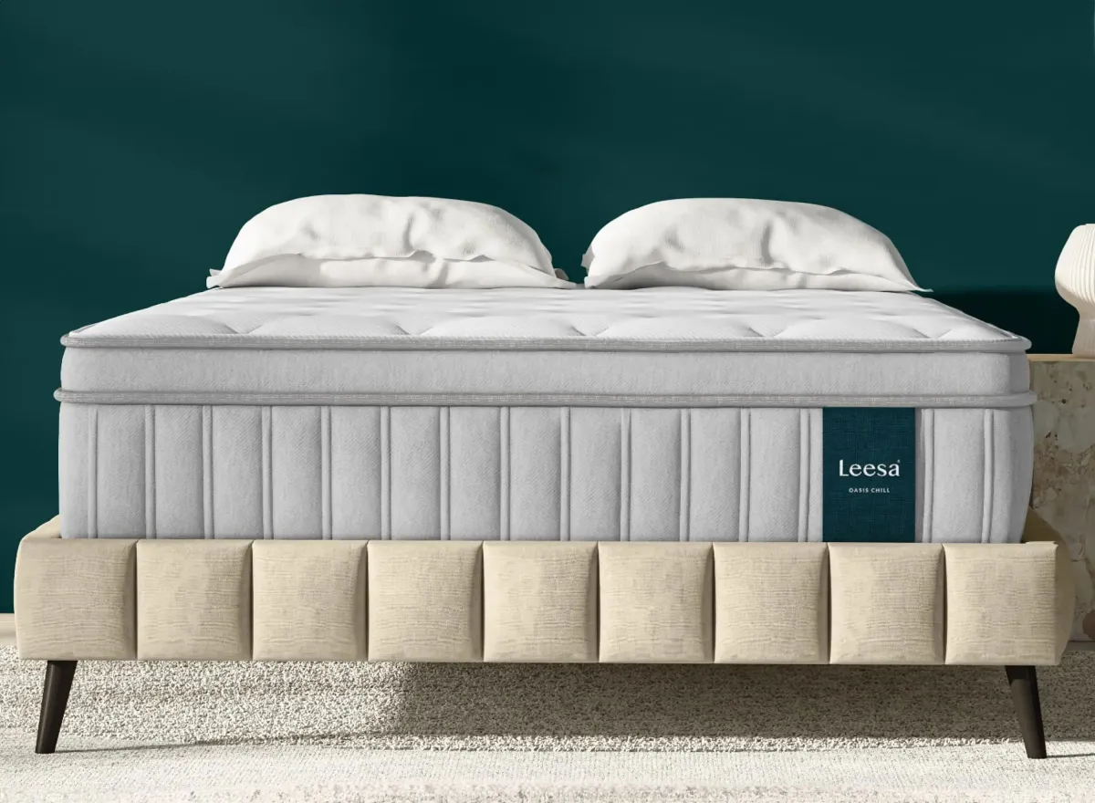 Leesa Oasis Chill Cushion Firm Hybrid Mattress in Gray by Helix Sleep