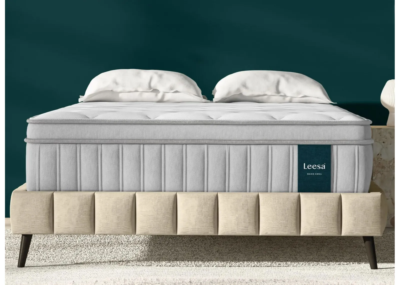 Leesa Oasis Chill Cushion Firm Hybrid Mattress in Gray by Helix Sleep