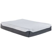 Ashley Sleep Gruve 12 Inch Plush Memory Foam Mattress in White/Gray by Bellanest