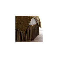 Youngmee Bed Skirt in Green Ochre by HiEnd Accents
