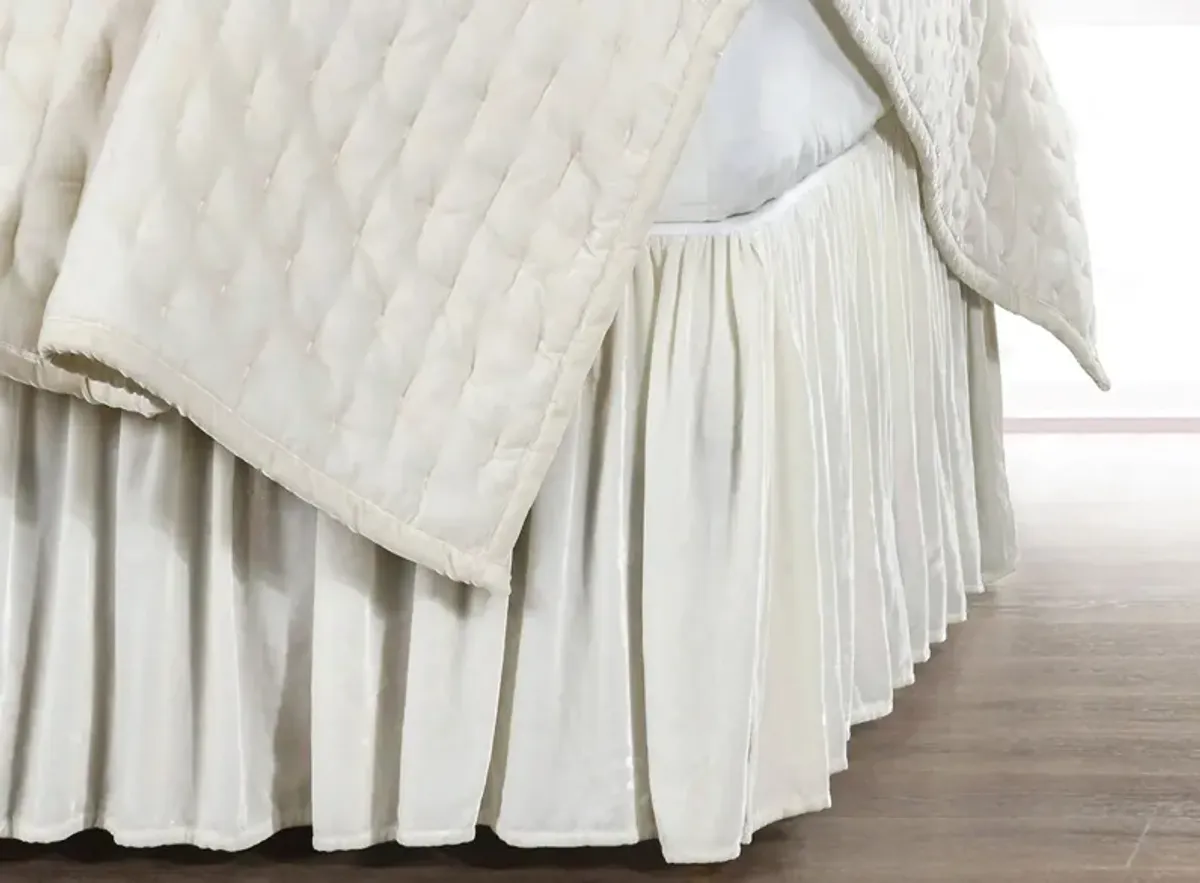 Youngmee Bed Skirt in Stone by HiEnd Accents