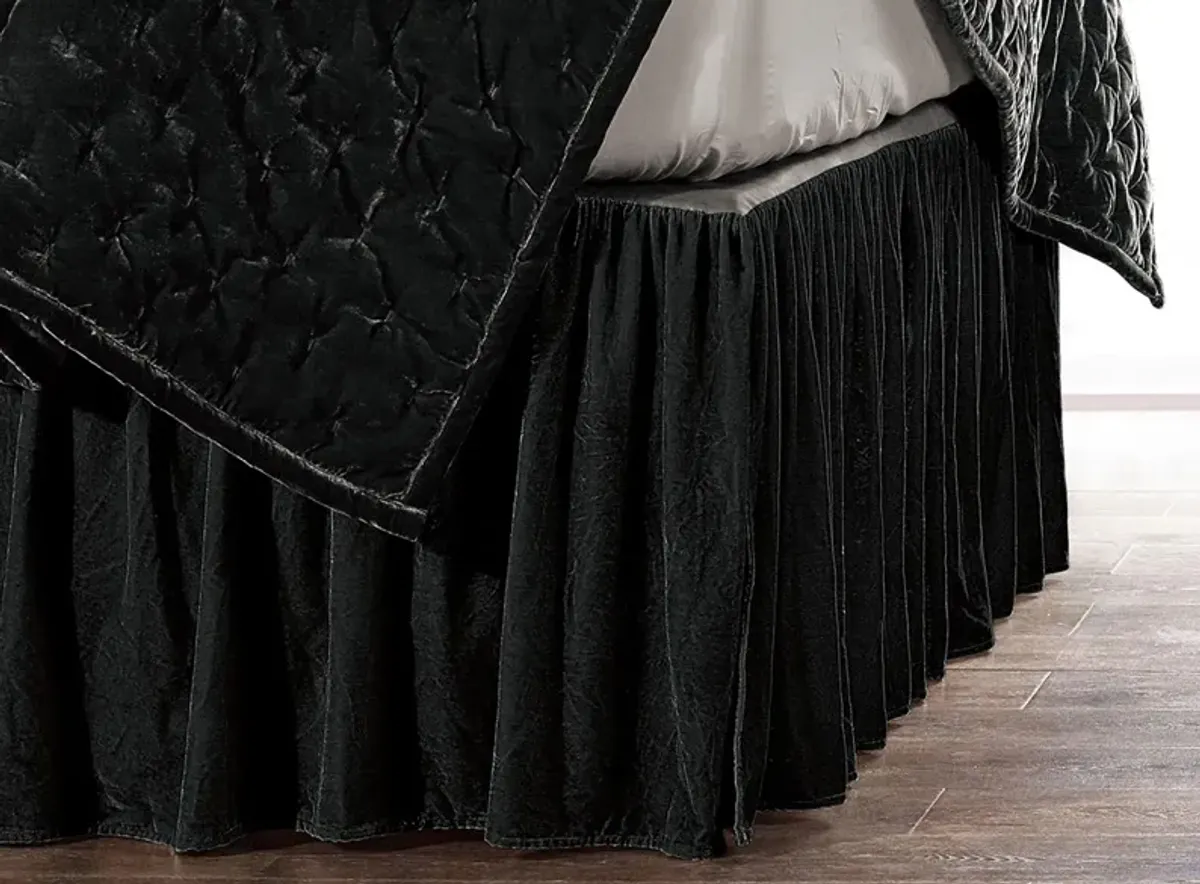 Youngmee Bed Skirt in Black by HiEnd Accents