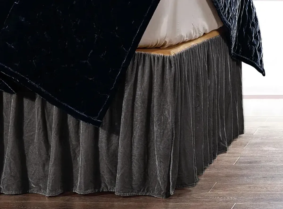 Youngmee Bed Skirt in Slate by HiEnd Accents