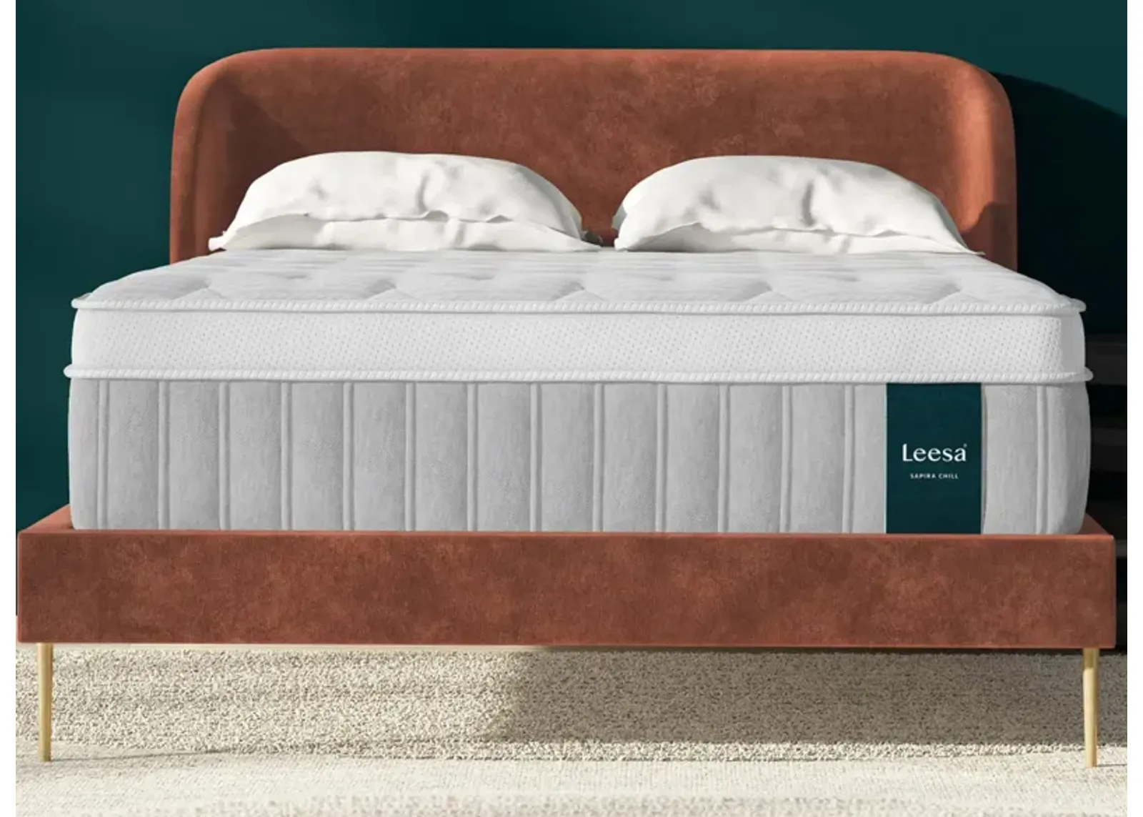 Leesa Sapira Chill Plush Hybrid Mattress in Gray by Helix Sleep